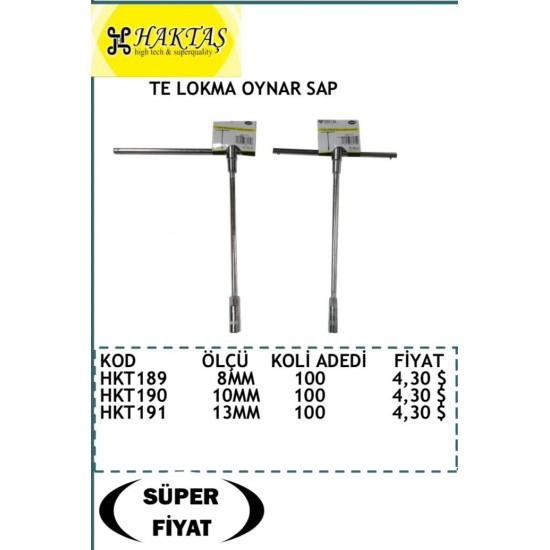 HAKTAŞ 8-10-13 T LOKMA ANAHTAR
