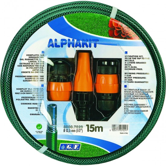 HORTUM ALPHA 1/2" 15m ADAPTÖR KİTLİ